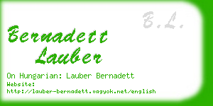 bernadett lauber business card